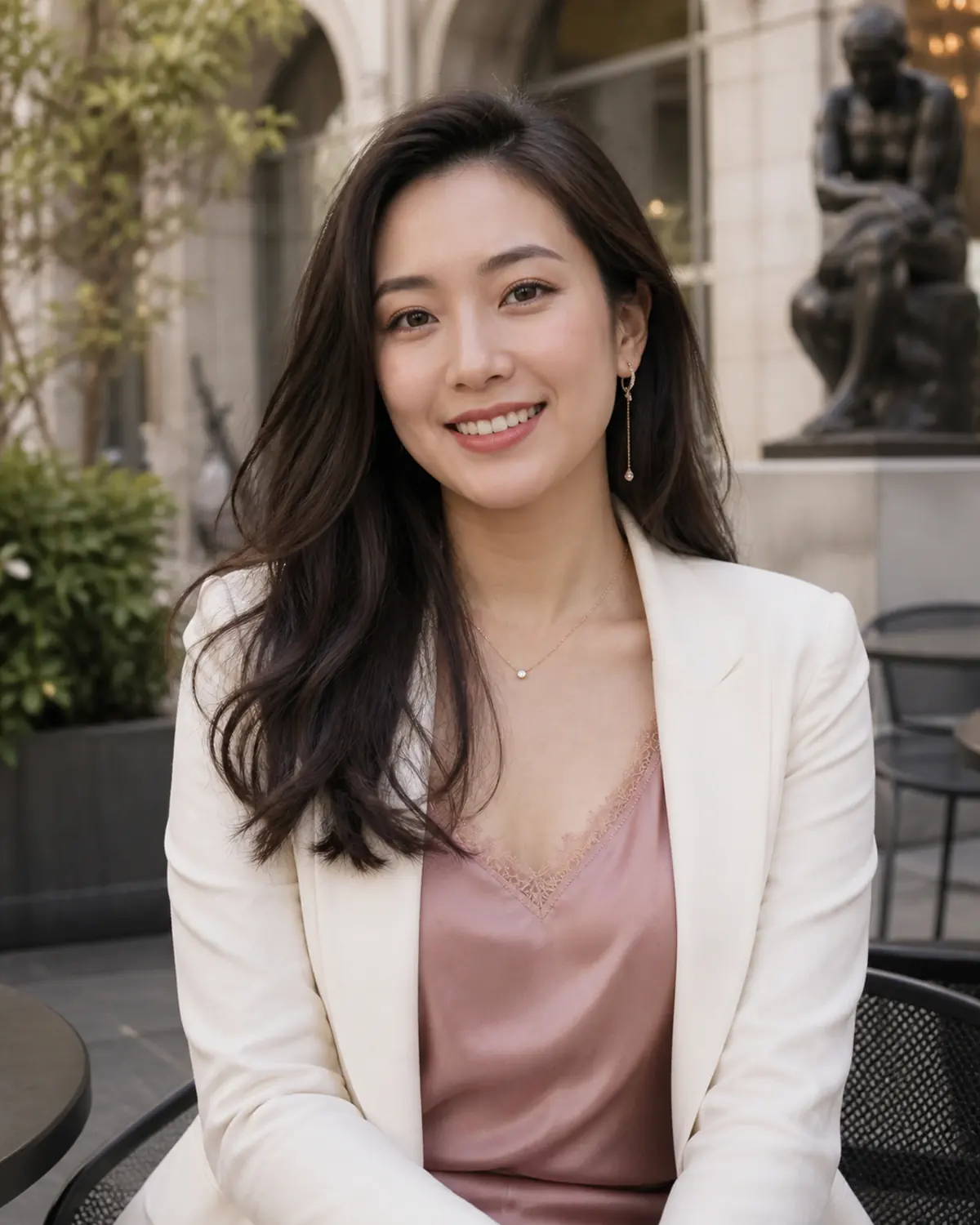 Representative portrait of Sophia in a San Francisco gallery courtyard
